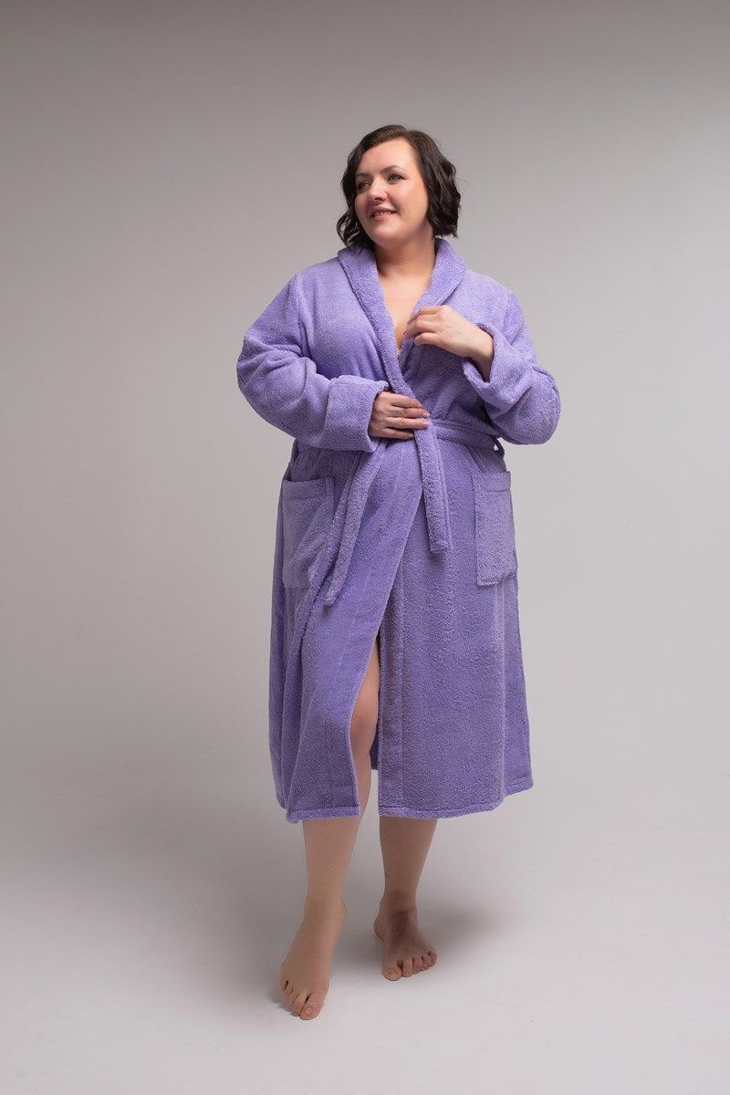 снимок Халат махровый сиреневый 60-62, 64-66 от магазина BIO-TEXTILES ОПТ