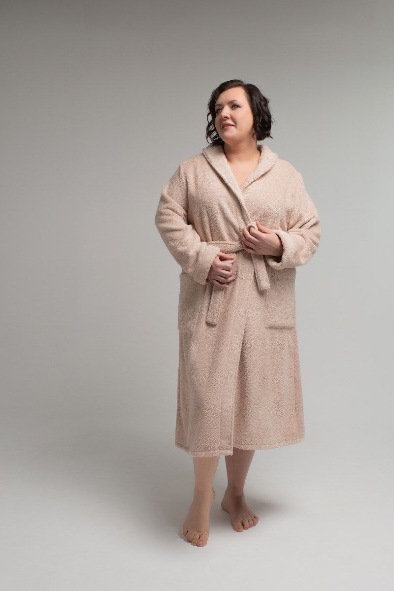 снимок Халат махровый бежевый 60-62, 64-66 от магазина BIO-TEXTILES ОПТ