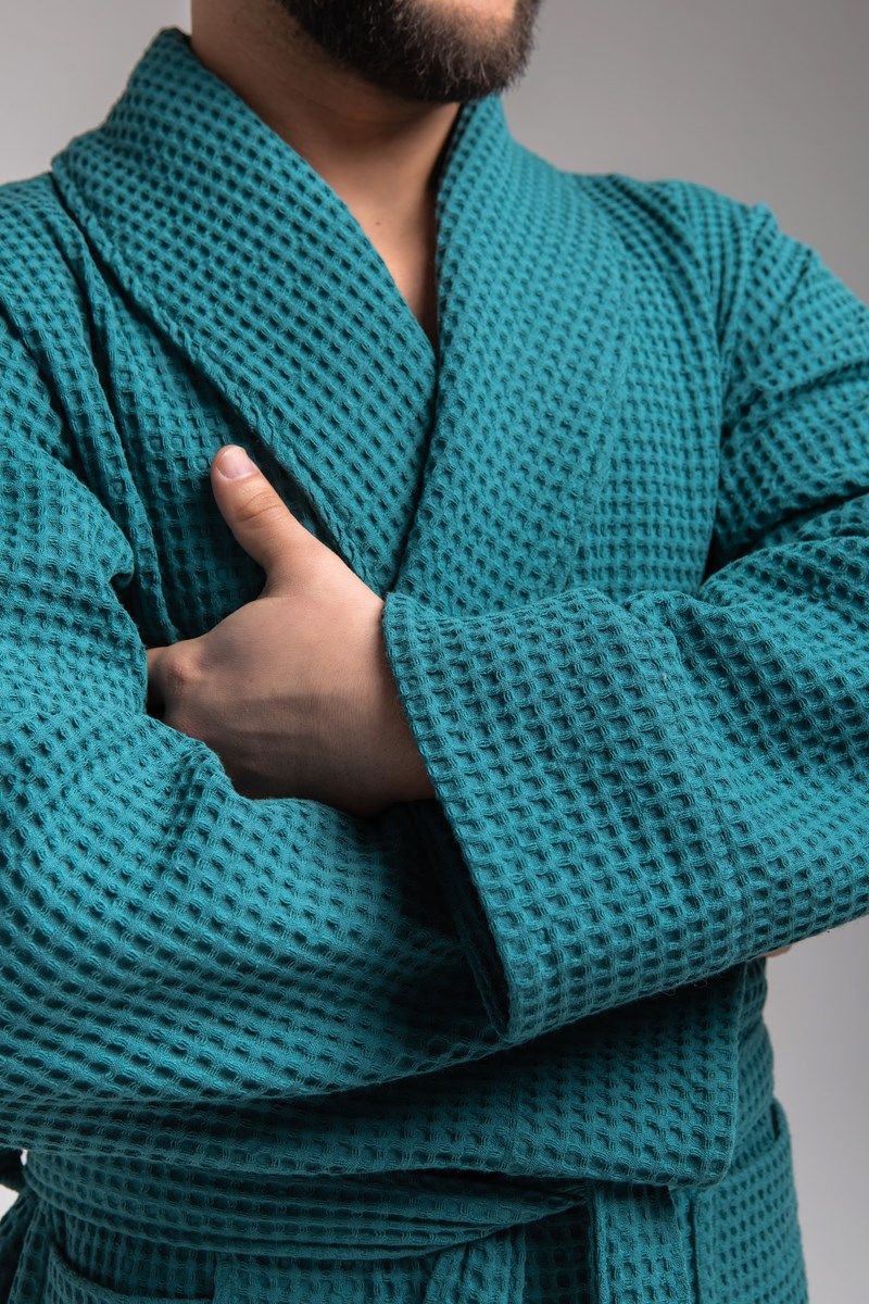 снимок Халат вафельный PandaHug Оrlando малахит от магазина BIO-TEXTILES ОПТ
