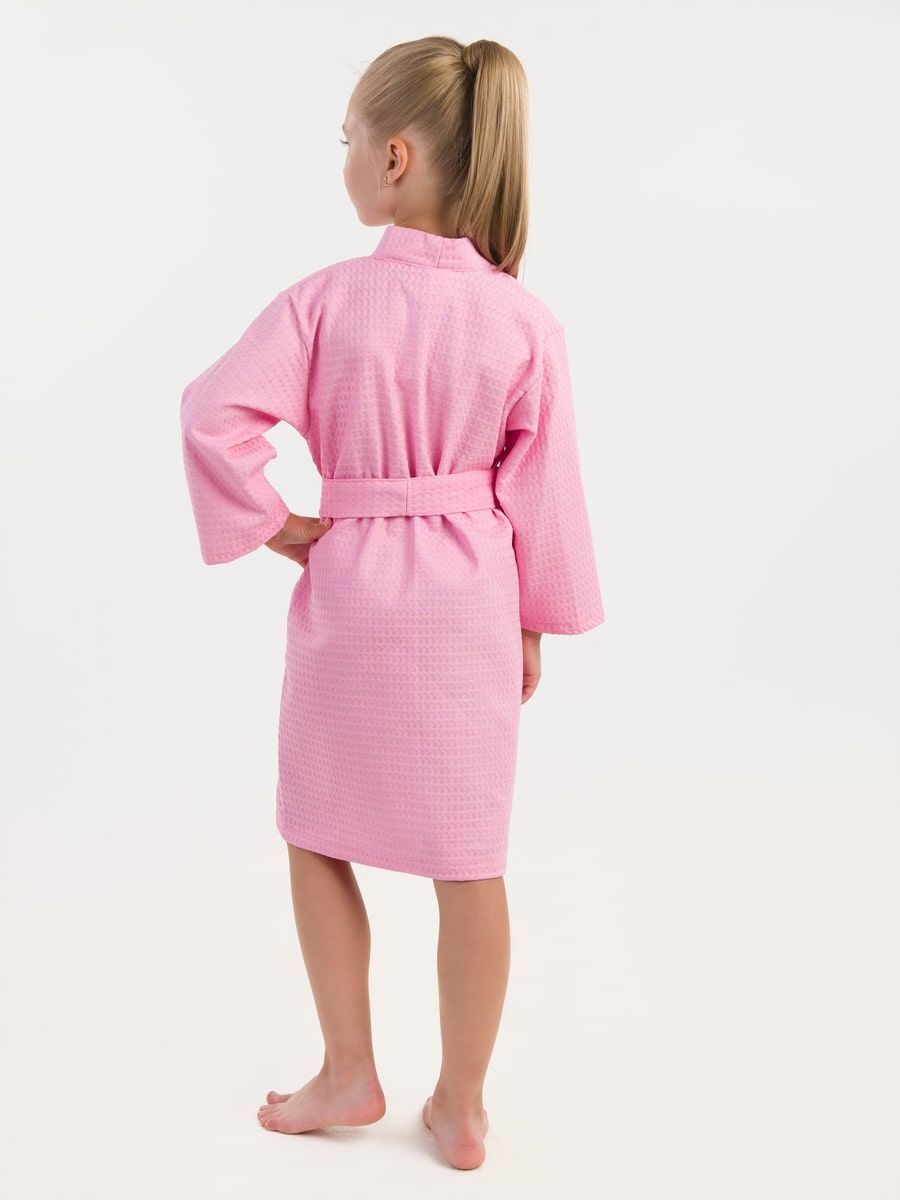 снимок Халат вафельный детский розовый от магазина BIO-TEXTILES ОПТ