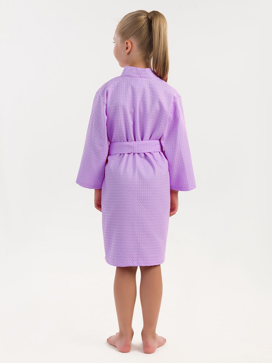 снимок Халат вафельный детский сиреневый  от магазина BIO-TEXTILES ОПТ