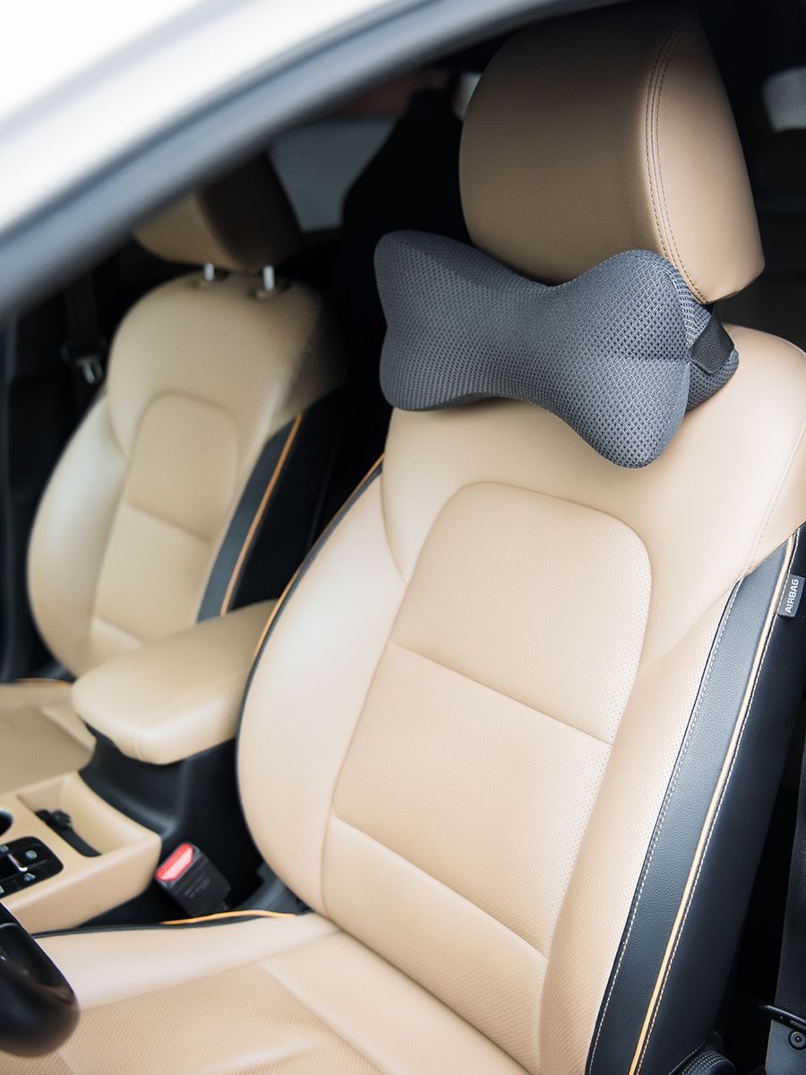 снимок Подушка на подголовник из авто ткани черная от магазина BIO-TEXTILES ОПТ