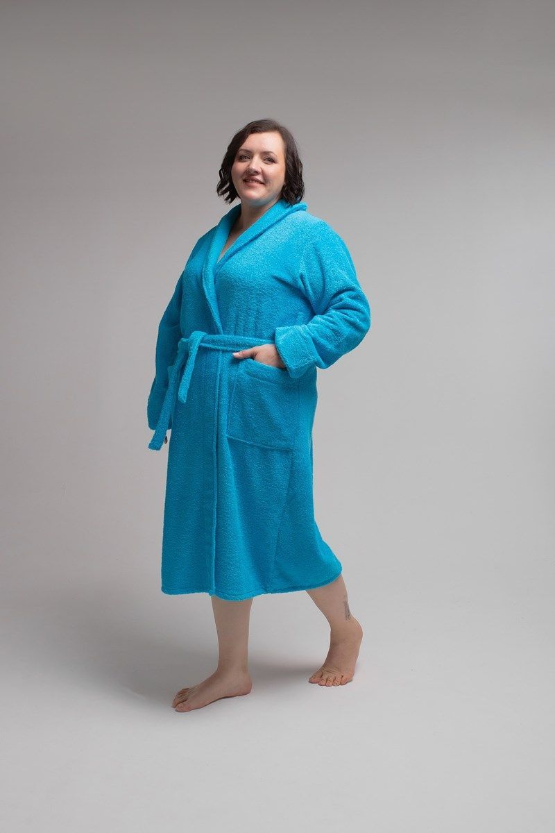 снимок Халат махровый голубой 60-62 от магазина BIO-TEXTILES ОПТ