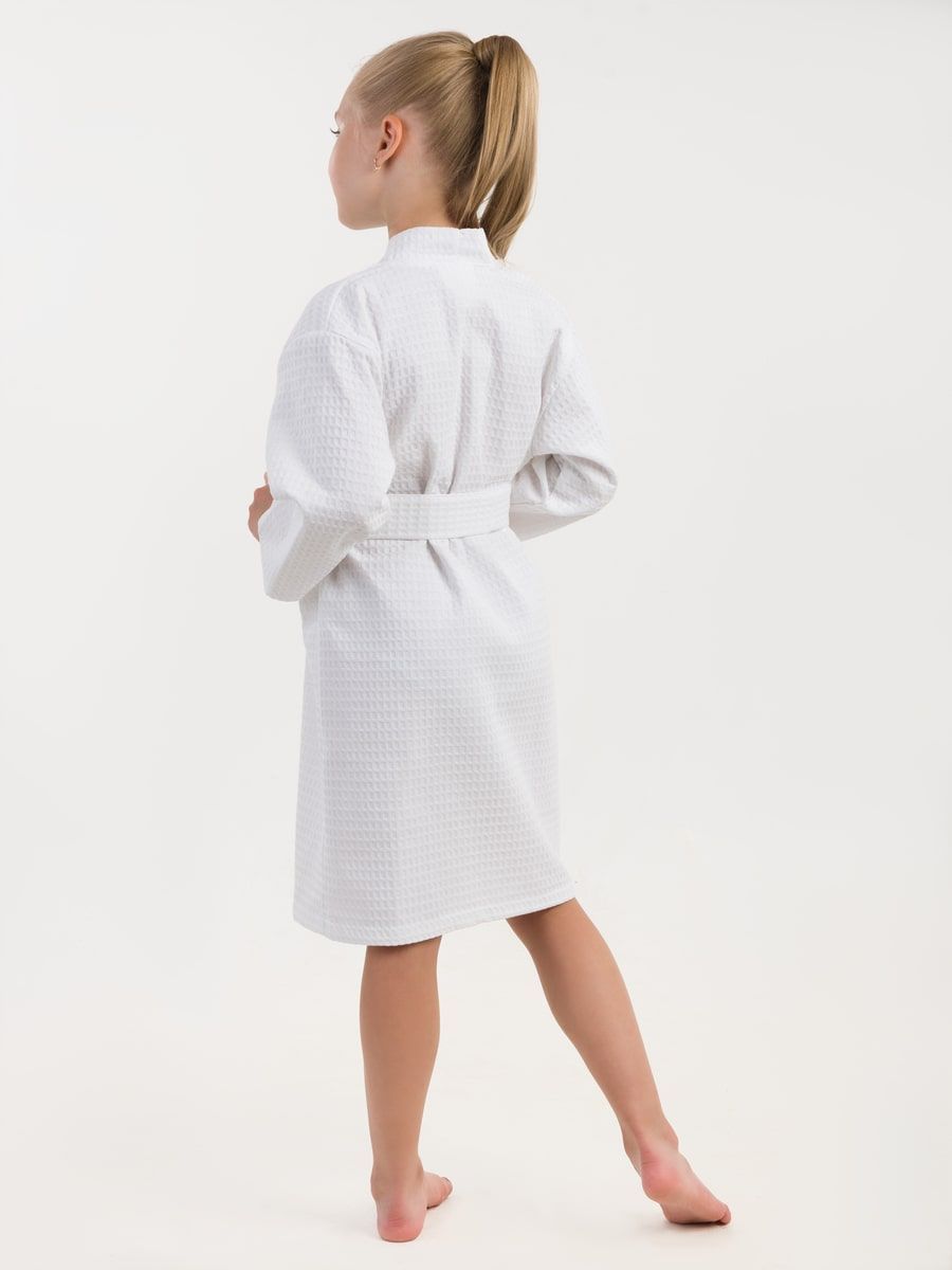 снимок Халат вафельный детский белый от магазина BIO-TEXTILES ОПТ